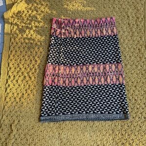 Jennifer Lauren Women Plus 3X Multi Knit Crochet Skirt Cottagecore Boho Indie